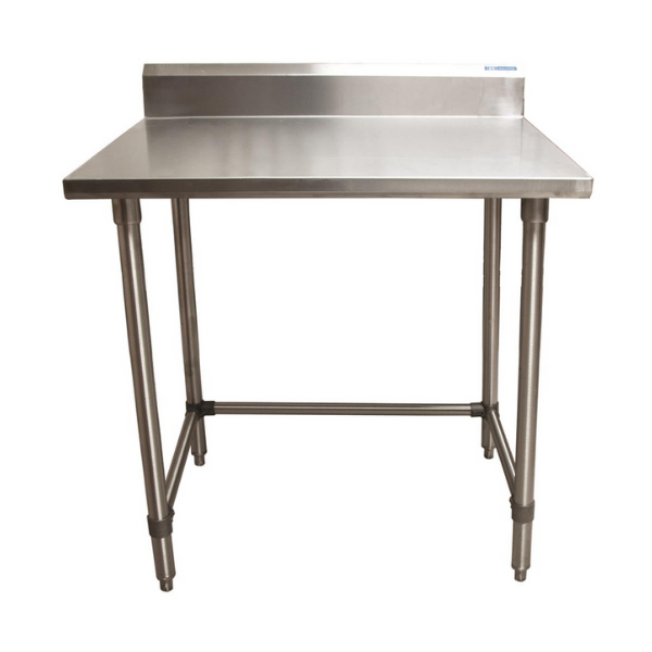 BK Resources (SVTR5OB-4830) 48" X 30" T-430 18 GA Table Stainless Steel 5" Riser Open Base