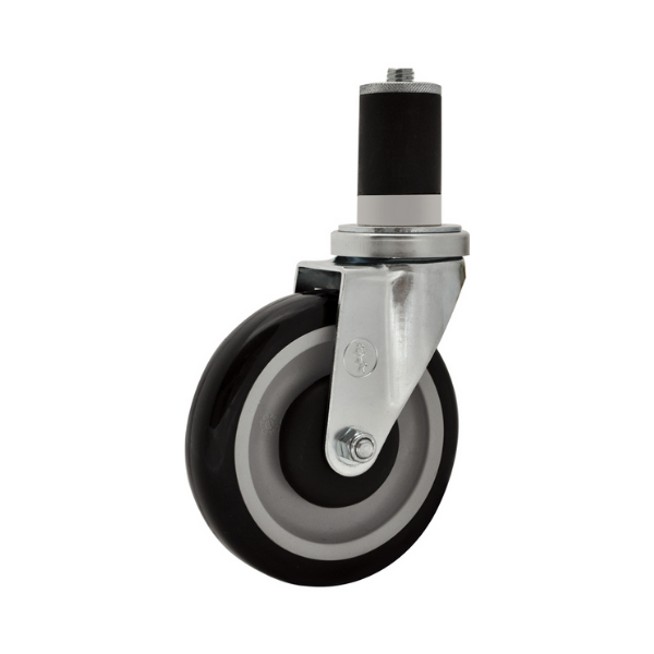 BK Resources (5SBR-RA-GR) 5" Swivel Gray Rubber Caster