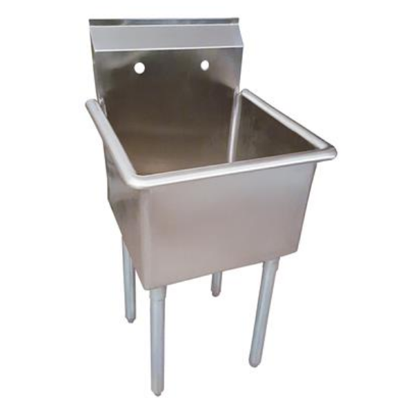 BK Resources 1 Compartment Utility Sink 24X21X14 16GA T-430 NO DB