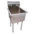 BK Resources 1 Compartment Utility Sink 24X21X14 16GA T-430 NO DB