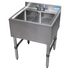 BK Resources 2 Compartment Underbar Sink 24"OAL 10X14X10D BOWLS SS