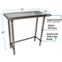 BK Resources (SVTOB-1836) 18" X 36" T-430 18 GA Stainless Steel Table Top Open Base