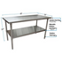 BK Resources (QVT-6036) 14 GA. T-304 60 X 36 Table Stainless Steel Base