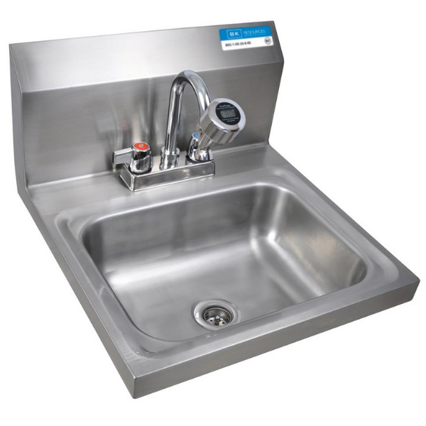 BK Resources (BKHS-D-1410-STPG) DM Hand Sink 2 Hole 1-7/8" DR with Sanitimer