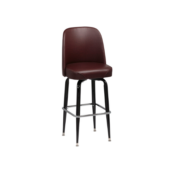 Royal Industries (ROY 7714 BRN) Brown Bucket Seat, Black Square Frame, 2 KD