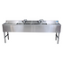 BK Resources 4 Compartment Underbar Sink 84"OAL 10X14X10D BOWLS SS