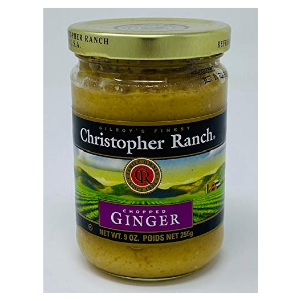 Christopher Ranch - CHOPPED GINGER - 9 oz GLASS JAR