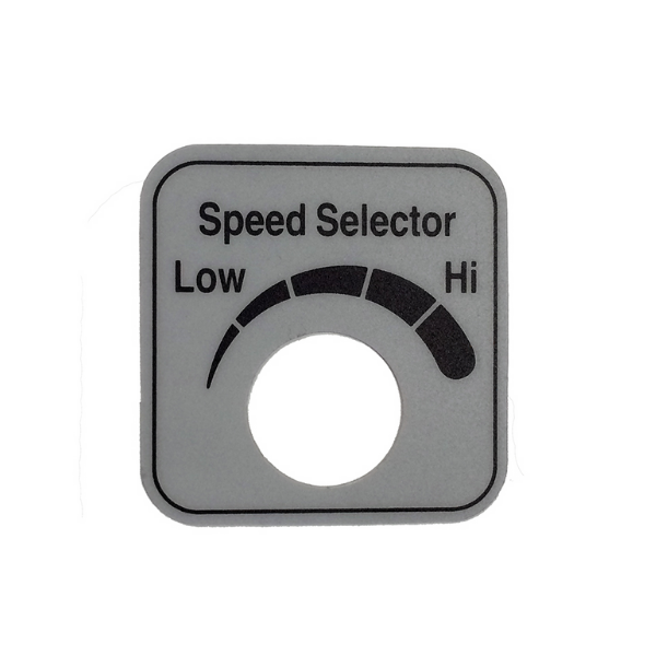 Hobart (H-265) 478265 Speed Selector Low/Hi Label for 2912 Slicer