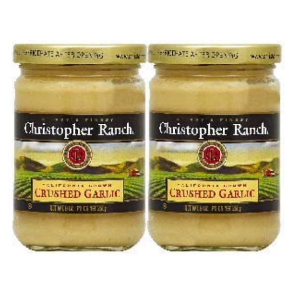 Christopher Ranch CRUSHED GARLIC Â Famous Award Winning Heirloom Garlic - 9 Oz (Pack of 2)