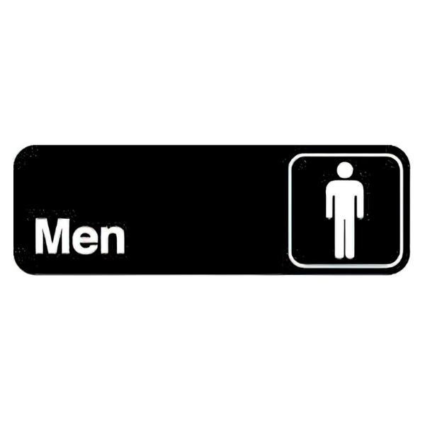 Royal Industries (ROY 394515) MEN Restroom Sign, 3" x 9"