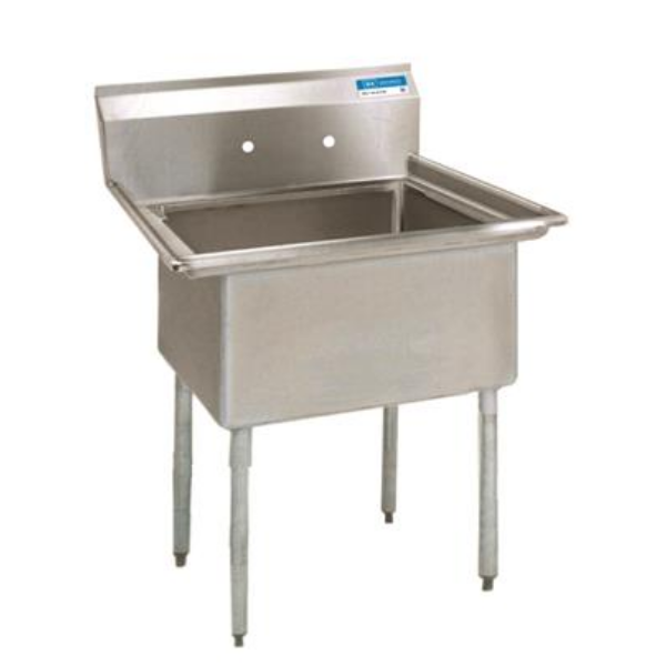 BK Resources 1 Compartment Sink 15 X 15 X 14D 18 GA T-304