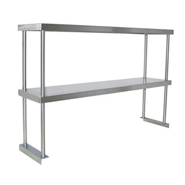 Adjustable Double Overshelf 12 x 30 - Stainless Steel Work Table