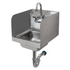 BK Resources (BKHS-W-SS-SS-PT-G) SM Space Saver Hand Sink 2 Hole With Side Splashes