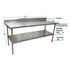 BK Resources (CTTR5-7230) 16 GA. T-304 5" Riser 72 X 30 Table Galvanized Base