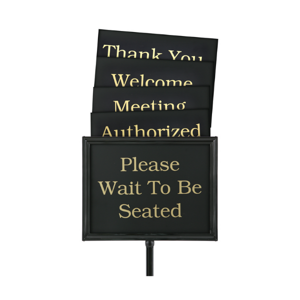 Chef Master (90033) Hostess Signs – Classic Black Finish