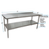 BK Resources (SVTR-7230) 72" X 30" T-430 18 GA Table Stainless Steel Top with 1.5" Riser