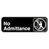 Royal Industries (ROY 394507) NO ADMITTANCE, 3" x 9" Sign