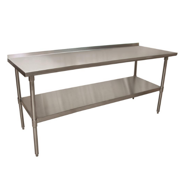 BK Resources (SVTR-7224) 72" X 24" T-430 18 GA Table Stainless Steel Top with 1.5" Riser