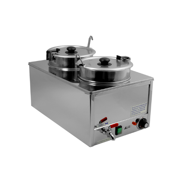 ALFA FW9002 Dual Food Warmer With EZ Drain Spigot