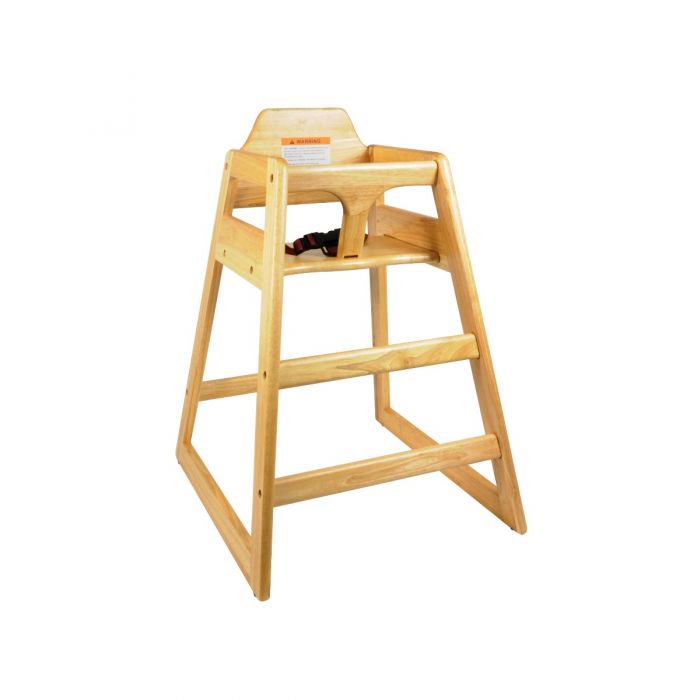 Thunder Group WDTHHC018A Natural Finish Wood High Chair, KD