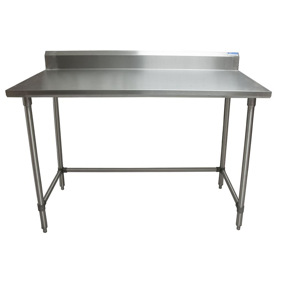 BK Resources (VTTR5OB-6030) 60" X 30" T-430 18 GA Table Stainless Steel 5" Riser Open Base