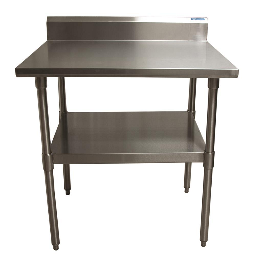 BK Resources (VTTR5-4830) 48" X 30" T-430 18 GA Table Stainless Steel Top 5" Riser