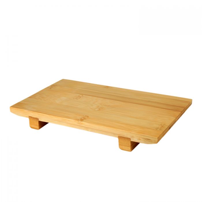 Thunder Group WSPB002 Medium Bamboo Sushi Serving Board, 9 1/2" x 6" x 1 1/4"